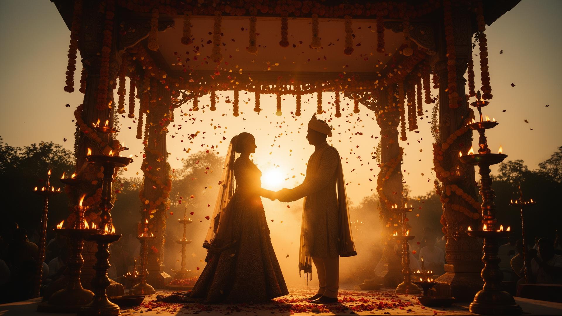 Mandap at golden hour